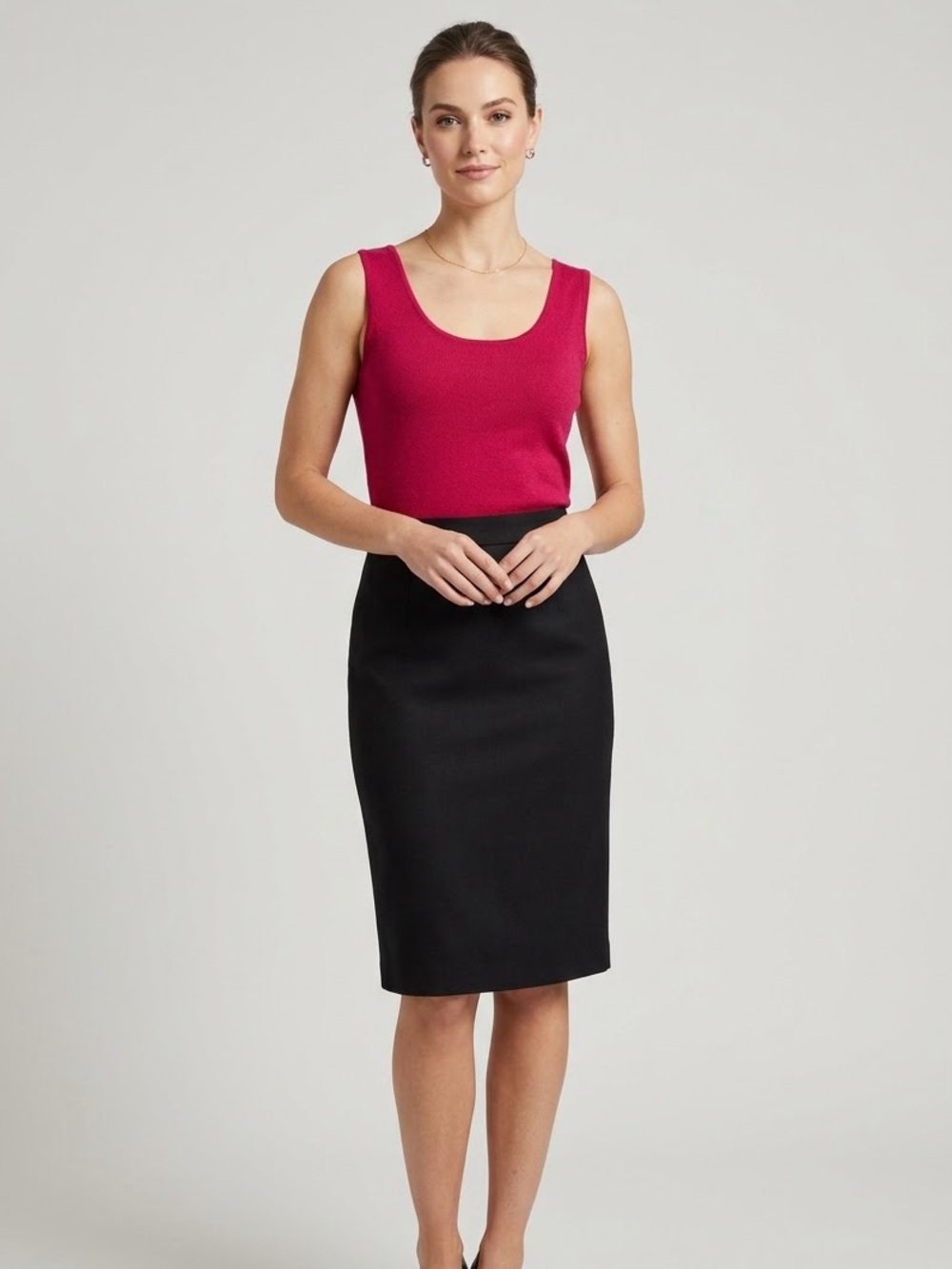 St. John Vintage Knit Tank In Raspberry Sz S - Picture 1 of 9